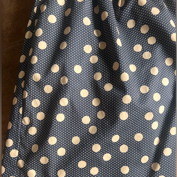 The Limited sz 2 navy blue/cream polka dot strapless dress! Vintage petite - Picture 4 of 16
